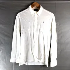 ラコステ LACOSTE ポロシャツ 長袖 ロゴマーク コットン100％ ホワイト 4サイズ 2025090300227のサムネイル