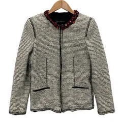 ザラ ウーマン ノーカラージャケット ツイード レディース【AFB40】