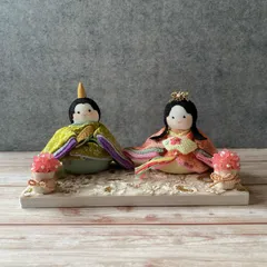 ちりめん生地のお雛様とお内裏様