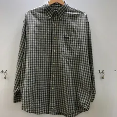 RALPH LAUREN CHAPS ラルフローレン 長袖 シャツ 90's vintage ヴィンテージ ワンポイントロゴ チェック柄 胸ポケット インドネシア製 メンズ 1990年代 カーキ ホワイト