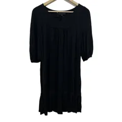 UNTITLED(アンタイトル) ワンピース サイズ2 M レディース - 黒 その他 襟/七分袖/ロング/Aライン/フリル