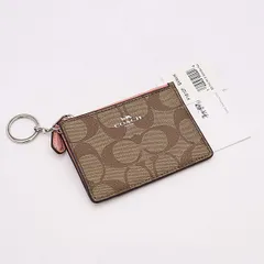 コーチ F16107 シグネチャー×ピンク キーリング付  レディースコイン/カードケース 2000000 NSK INU