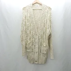 ◇ ⊇ MLI'A エムリア 透かし編み 長袖 カーディガン サイズM ベージュ系 レディース E  【1410290059258】