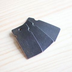 タグ 3枚セット T-76 【グレー】 サンキュータグ 席札 革 レザータグ 整理 収納 ラッピング用 ネーム