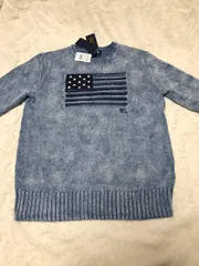 定番人気♡ラルフローレン 編みニット　国旗刺繍　かわいい　S相当　人気カラー 定番人気♡ラルフローレン 編みニット国旗刺繍かわいいS相当人気