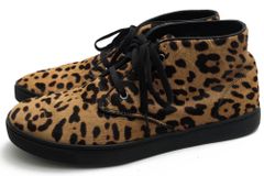 ドルガバ／DOLCE＆GABBANA シューズ スニーカー 靴 ハイカット メンズ 男性 男性用 レザー 革 本革 ブラウン 茶  CS1322 AP653 89853 SNEAKERS PONY ST.LEO+VIT.NAPPA レオパード プレーントゥ