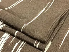 平和屋着物▽上質な小紋　単衣　変わり縞　正絹　逸品　AAAT3310fy