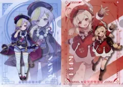 【中古】クリアファイル 七七＆クレー A4クリアファイルセット(2枚組) 「タイトーくじ本舗 原神」 E賞