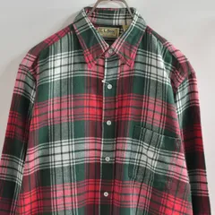 80s アメリカ製 L.L.Bean エルエルビーン タータンチェック ライトネルシャツ ヴィンテージ フランネル 長袖 ビンテージ メンズL〜相当