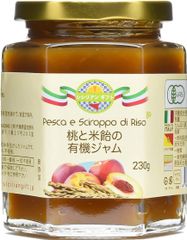 イタリア産 桃と米飴の有機ジャム 直輸入 230g 無添加・無農薬・非ペクチン