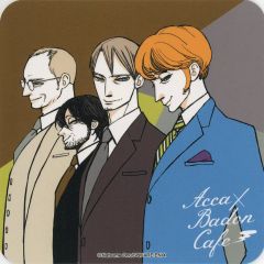 [중고] 코스터 치로 하트 & 리코 다이스 & 엘모 클랩 & 앤트 라즈(가로 줄무늬 일러스트) 코스터 [ACCA13구 감찰과×BADON 카페] 후반 대상 상품 구입 특전