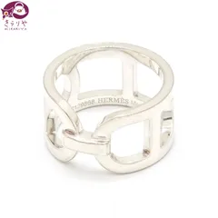 HERMES エルメス リング シェーヌ ダンクル エヴァ 49 約10号 スターリングシルバー SV925 ケース フランス製 男女兼用