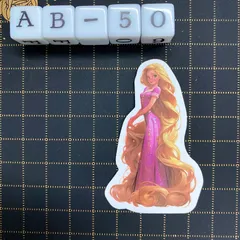 防水ステッカー　プリンセス　お姫様　イラスト　かわいい　装飾　シール　AB-50