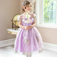 【ライラック】刺繍チュールレースフェアリードレス TAK キッズ キャサリンコテージ