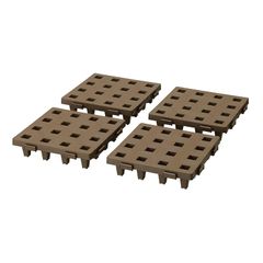 Belca(ベルカ) 日本製 すのこ あらゆるスペースにぴったり! ジョイントパレット 20×20cm 4枚セット 幅20.7×奥行20.7×高さ5cm エコブラウン 耐荷重 300kg 組み合わせ自由 省スペース 積み重ね 連結可能 湿気防止 JP-20 1