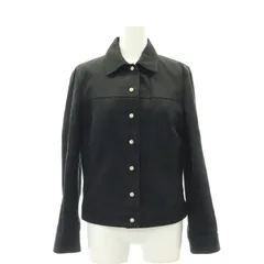 バーバリーブルーレーベル BURBERRY BLUE LABEL ジャケット ブルゾン デニム ノバチェック裏地 スナップボタン 38 黒 ブラック /ES ■OSのサムネイル