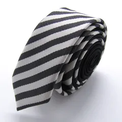 コムサイズム ブランド ネクタイ ストライプ柄 ブロックストライプ PO メンズ ホワイト COMME CA ISM 【中古】