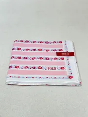 【値下げ】新品☆POLO ポロ ハンカチ ピンク 花×ボーダー
