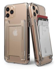 Clear - スマホカードケース クレジットカード Mist ポケットケース ホルダー カード スマホ カード入れ カード収納 名刺入れ 定期入れ 財布 (2個入り) 収納 PASMO SUICA カードホルダー HOLDER CARD SLOT [Ring