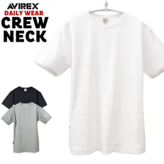 AVIREX アヴィレックス Tシャツ クルーネック アビレックス メンズ リブ 半袖 無地 DAILY S/S RIB CREW NECK T-SHIRT デイリー