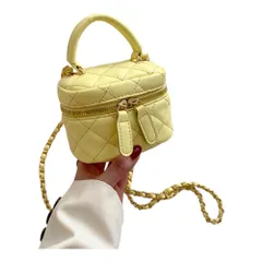 ☆ イエロー ☆ ショルダーバッグ kbag799 ショルダーバッグ レディース 小さめ 軽量 チェーンバッグ セカンドバッグ キルティング ハンドバッグ ポーチ ミニバッグ 2way 斜め掛け 手持ち 肩掛けカバン 鞄 カバン おしゃれ かわいい