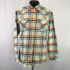 Arnold Palmer【アーノルドパーマー】 長袖/フランネル/ウエスタンシャツ 【2/メンズM/緑系/チェック柄/green】Tops/Shirt◆BJ012-h