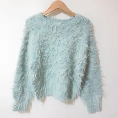 D524　Techichi　テチチ　ブルー系　ニット　セーター　ふわふわ　F