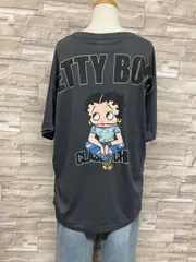 新品　ベティちゃんBettyBoop  ベティブープドルマン半袖Tシャツゆったりグレー