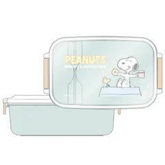 OSK(オーエスケー) 弁当箱 スヌーピー ランチボックス 仕切り付き 500ml 日本製 食洗機 電子レンジ対応 2点ロック パッキン付き 汁漏れ防止 おしゃれ かわいい 抗菌 男女兼用 子供用 大人用 学生 PL-1R