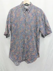 ◇ ⊂ J.RIGGINGS ペイズリー ボタンダウン BD 長袖 シャツ サイズM ネイビー メンズ P  【1409090045806】