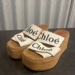 Chloe クロエ　WOODY ウェッジエスパドリーユ 厚底サンダル　35