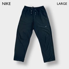NIKE ランニングパンツ イージーパンツ 裾チャック ロゴ プリント L 古着