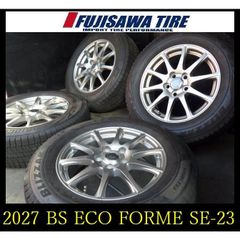 ホ冬★【2027】●BS ECOFORME SE-23●17x6.5J 5穴 PCD120 +40●2023年 BS VRX2 225/65R17◆4本 アルファード など
