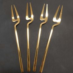 おしゃれ デザイン フォーク ゴールド 4本セット