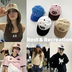 新品 韓国 Rest & Recreation キャップ RR NEW LOGO PATCH BALL CAP  人気 レディース 男女兼用 ベースボールキャップ 【4色選択可能】