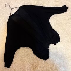 【美品】【UNTITLED】モモンガカーディガン/ブラック/2/レーヨン・ナイロン・麻