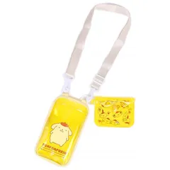 ポムポムプリン おでかけショルダーバッグ ポーチ スマホポーチ ビニール キャラクター サンリオ sanrio