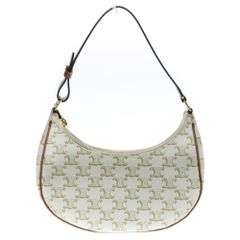 CELINE (セリーヌ) AVA トリオンフ 総柄 キャンバス ハンドバッグ レディース アイボリー 19395 2BZJ 01BC