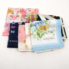 ハナエモリ/アツキオオニシ他 ハンカチ 8点セット 未使用 花柄など ブランド まとめて 大量 レディース
