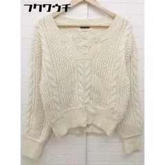 ◇ apart by lowrys LOWRYS FARM ウール ケーブル編み 長袖 ニット セーター サイズF アイボリー系 レディース 【中古】 【1103230004271】