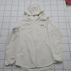 ◇ Θ アンダーアーマー スポーツ アウトドア用 長袖 フルジップジャケット サイズLG ホワイト系 レディース メンズ E  【1508250000294】