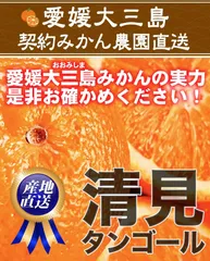 愛媛県大三島産の『清見タンゴール（清見オレンジ）』5kgご家庭用