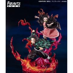 [신품]피규아츠 ZERO 귀멸의 칼날 [가문 완두자 혈귀술]＆[수문탄지로 전집중]2체 세트 PVC·ABS제 도장이 끝난 완성품 피규어