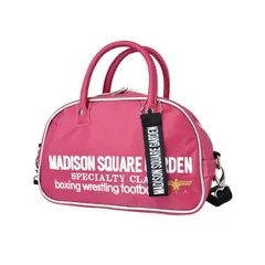 MADISON SQUARE GARDEN ミニボストンショルダー《ピンク》新品 未使用 マジソンバック マディソンバッグ メンズ レディース 斜めがけ 斜め掛け オシャレ ランチバッグ 軽量【D2I】【ゆうパケット】ファッション