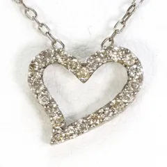 K10WG　ネックレス　necklace　ダイヤ　0.20　総重量約1.0g　約40cm