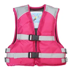 ライフジャケット 簡易ジュニアフローティングベスト FV-6161 子供用 釣り用 川遊び 水遊び用 こども用　ファインジャパン ピンク M