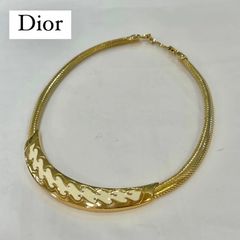 Dior ディオール　プレートチョーカーネックレス　プレートネックレス　ゴールドネックレス