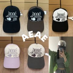新品 韓国 AEAE エーイーエーイー 刺繍 キャップ  プリント 人気 レディース 男女兼用 ベースボールキャップ 【5色選択可能】