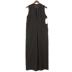 未使用★ Bonjour Sagan ボンジュールサガン 通年 ストレッチ オールインワン パンツドレス Sz.M レディース 黒