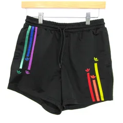アディダス ショートパンツ スポーツウエア ボトムス 黒 レディース Mサイズ ブラック adidas 【中古】